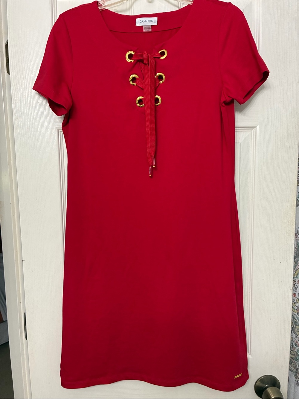 Red Calvin Klein cotton dress. Beautiful and great condition!